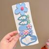 6Pcs/Set Children Candy Colors Cute Flowers Carrots Ornament Hair Clips Baby Girls Sweet Barrettes Hairpins Kids Hair Accessories