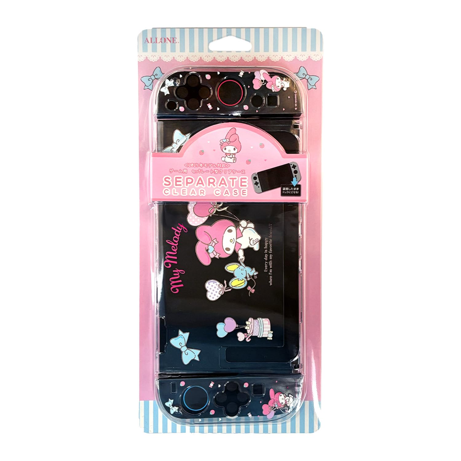 

Allone Sanrio Characters 2 My Melody Separate Clear Case for 12 x 2 x 28 Compatible with Switch Easy Protects Against Scratches and Cute Sanrio