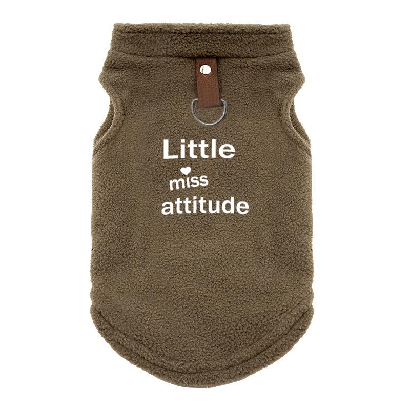 Warm Fleece Dogs Clothes Pet Jacket Vest with D-Ring For Small Dog Cats Clothing French Bulldog Costumes Chihuahua Coat