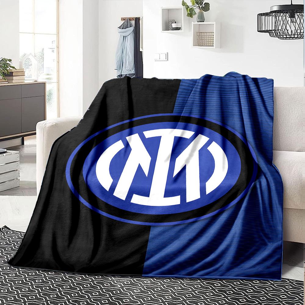 1pc Internazionale Milano Blanket, Gift, for Men and Women, Soft Blanket, Good for Sofa Bed Couch Travel, Lightweight Flannel Blanket