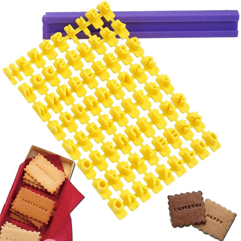 Alphabet Letter Number Biscuit Cookie Cutter Press Stamp Embosser Cake Mould