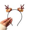 Čelenka s losími parohy s lesní tématikou se sněhovou vločkou, zvonkovými akcenty - Roztomilý sváteční vlasový doplněk