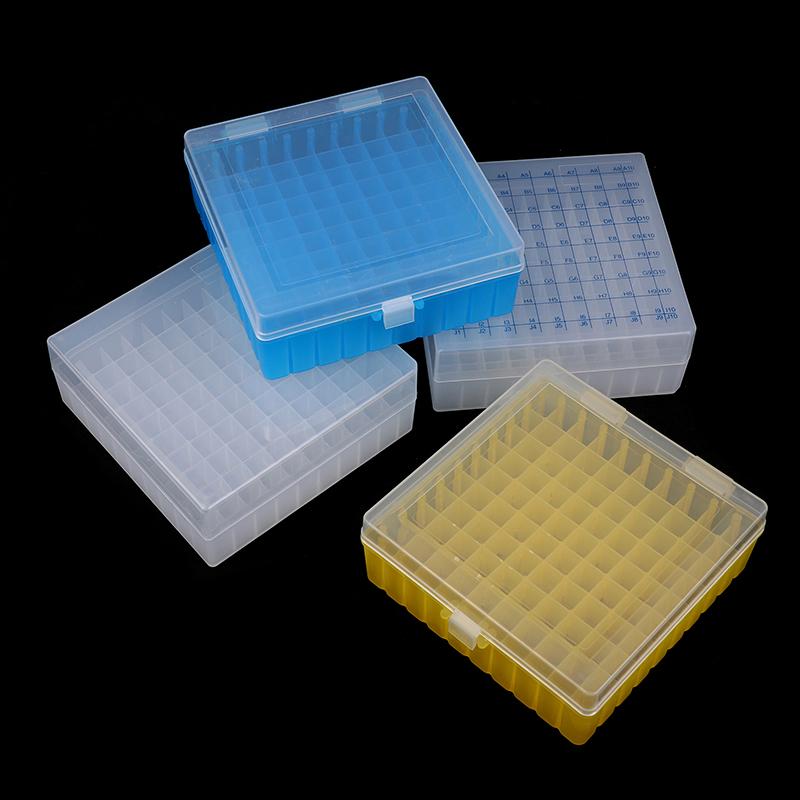 Πλαστική Εργαστηριακή Θήκη Σωλήνων 100 Οπών Ράφι Χρήση Για Σωλήνα Κρυοσυντήρησης 2ml 1.5ml 1.8ml Με Καπάκι Σύνδεσης