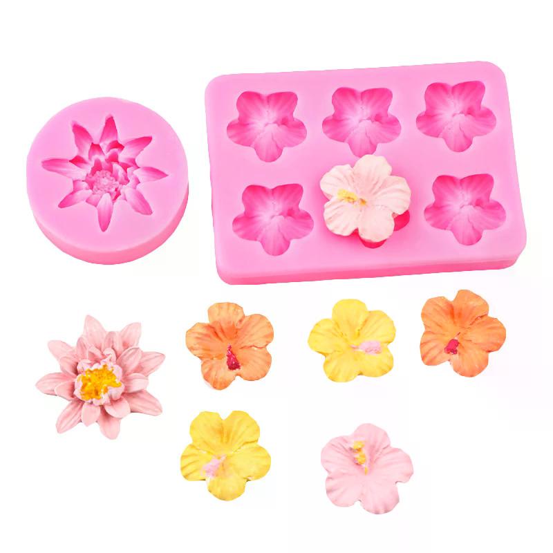 Mini Rose Camellia Flower Silicone Sugarcraft Mold Cookie Cupcake Chocolate Baking Mold Fondant Cake Decorating Tools
