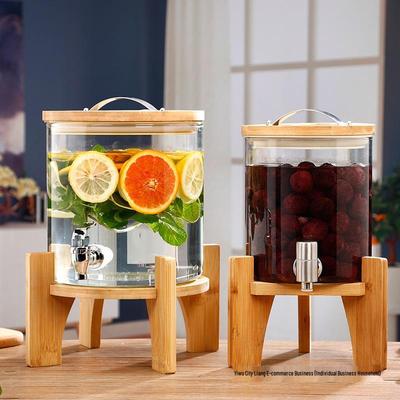 Heat-Resistant Glass Wine Brewing Bottle with Tap – Ideal for Wine, Fruit Tea, Medicinal Brews, and Self-Serve Beverages
