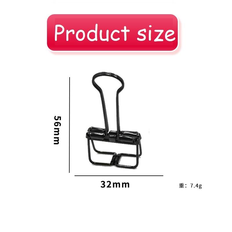 5PCS Metal Office Clip Paper Binder Clip Decorative Paper Stationery Cute Diary Clip HXZ05