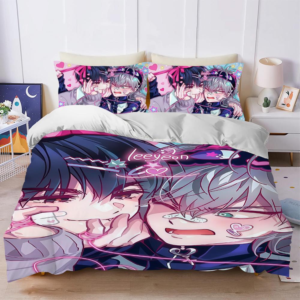 

A-Alien Cartoon Stage Duvet Cover Set Soft Wash Bed 3 Piece Summer Comfortable Student Dormitory Home Baby Bedding Best seller (135x200cm)