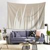 Grass Minimalist Botanical Boho Beige Tapestry Decor Art Aesthetic Tapestries for Living Room Bedroom Wall Cloth Wall Hanging