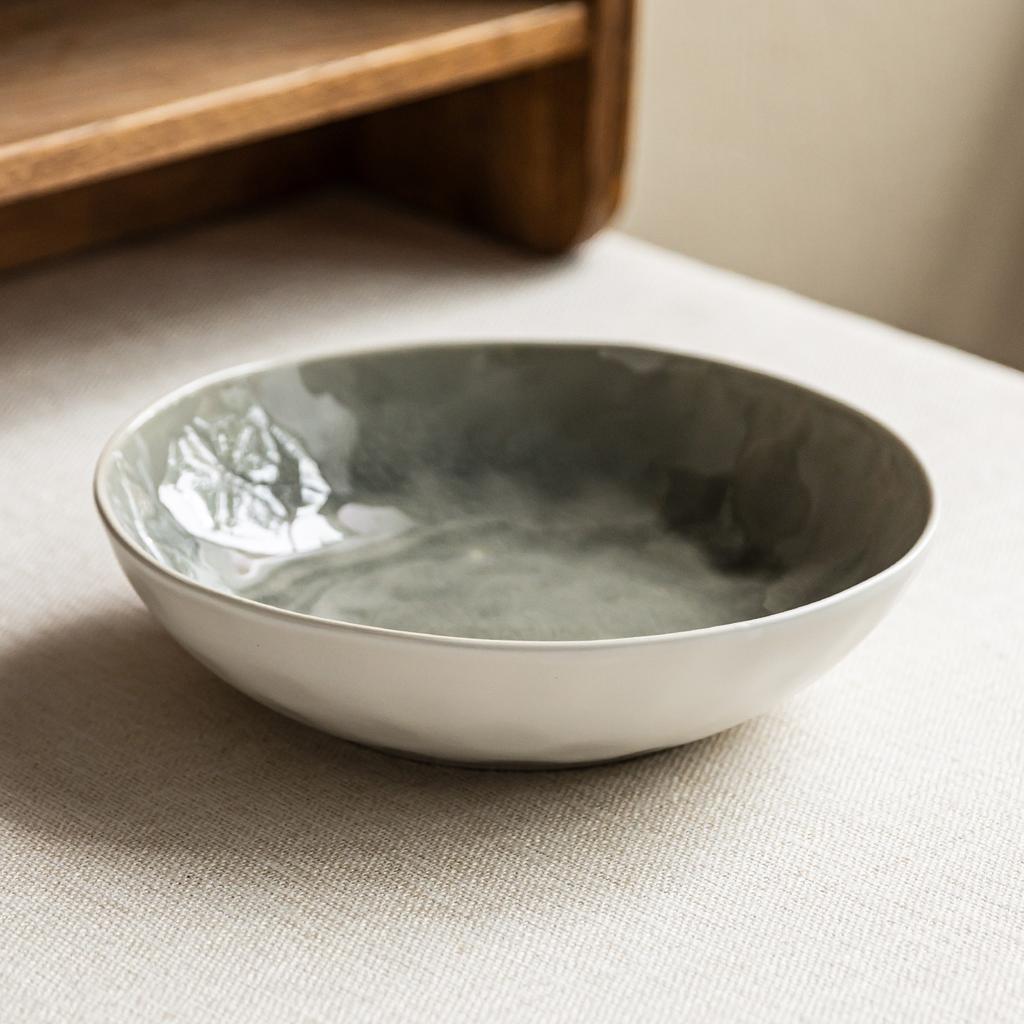 High Value Ice Crack Glaze Ceramic Bowl Household Open Bowl Vegetable Bowl Salad Bowl Tableware Round Large Bowl Ramen Bowl