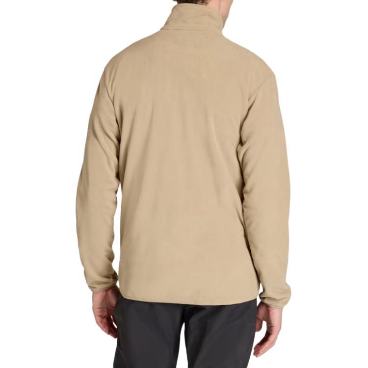 adidas Essential Zip Collar Long Sleeve Fleece Top Men Tops JZ3290
