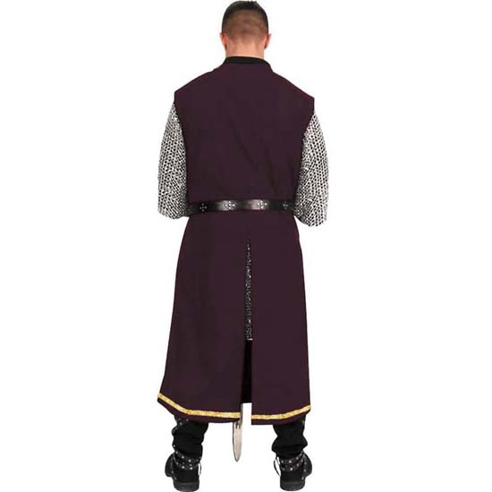 Handmade Embroidery Medieval Halloween Knight Viking Tunic Cosplay Costume Sleeveless Shirts Men's Costumes Renaissance Surcoat Tabard LARP