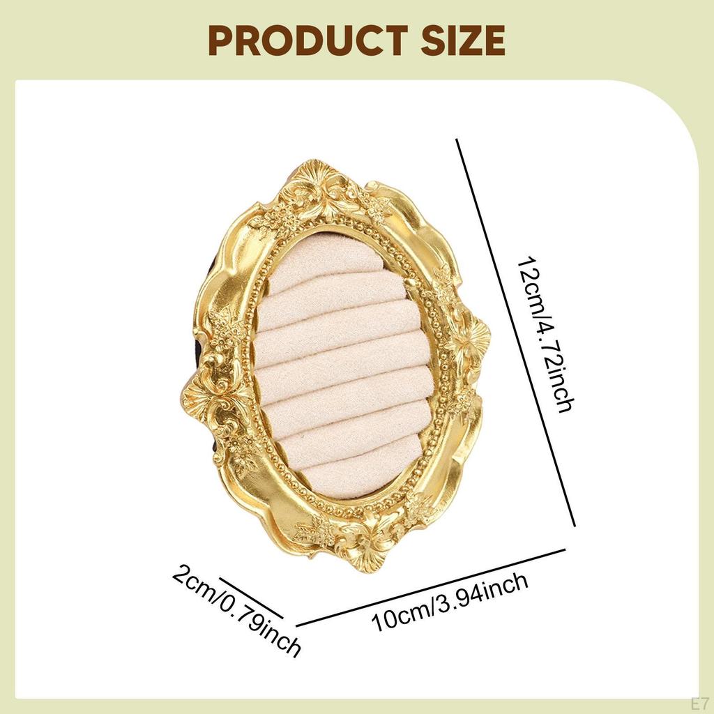 Vintage Display Stand Baroque Holder,Portable Resin Versatile Organizer Ear Tray for Store