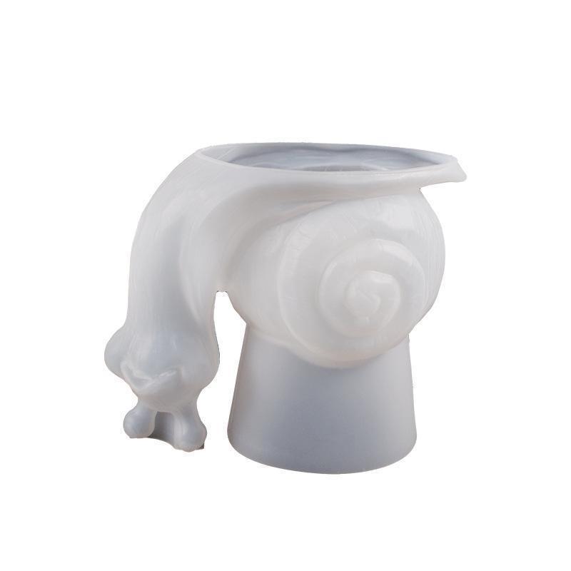 Creative 3D Snail Potted Plant Storage Box Silicone Mold For Epoxy Resin Plaster DIY Crystal Glue Pottery Craft Making Tools