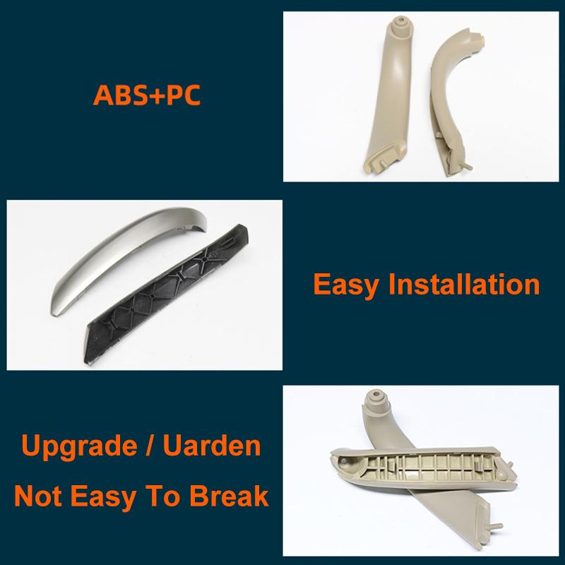 Car Inner Handle Interior Door Panel Pull Trim Cover Beige Black Left Right For BMW X5 E53 1999-2006 Car Accessories