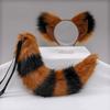 Cat Tail Plush Cat Tail and Ears Set Plush Halloween Animal Cosplay Props  Halloween Costume
