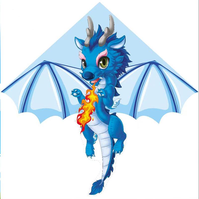 Fire & Ice Pterodactyl Dragon Kite for Kids - Cartoon Flying Kite Adventure