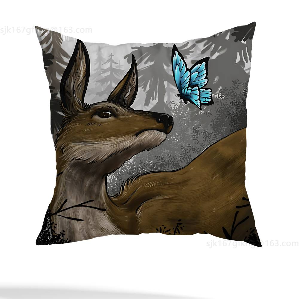 L-Life Is Strange Game Pillow Case Square Double-Sided Printing Short Plush Sofa Cushion Cover Bedroom Bedside Pillow