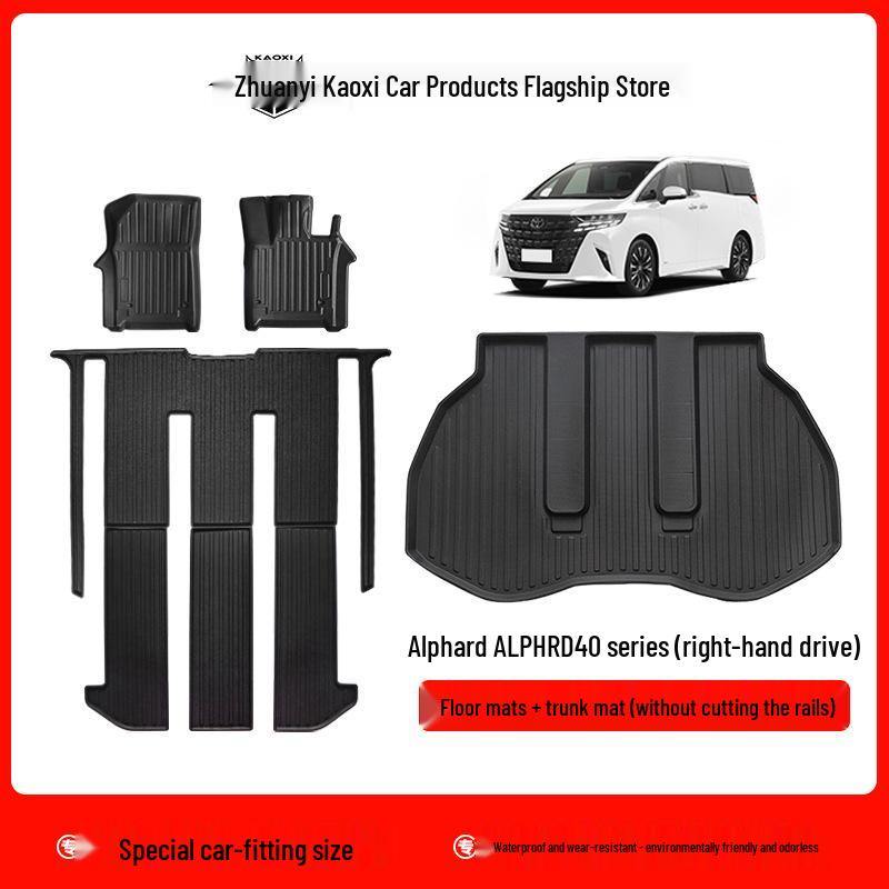 TPE Foot Pads for Toyota Alphard 30/40 Series RH Drive BGE Carpet Mats