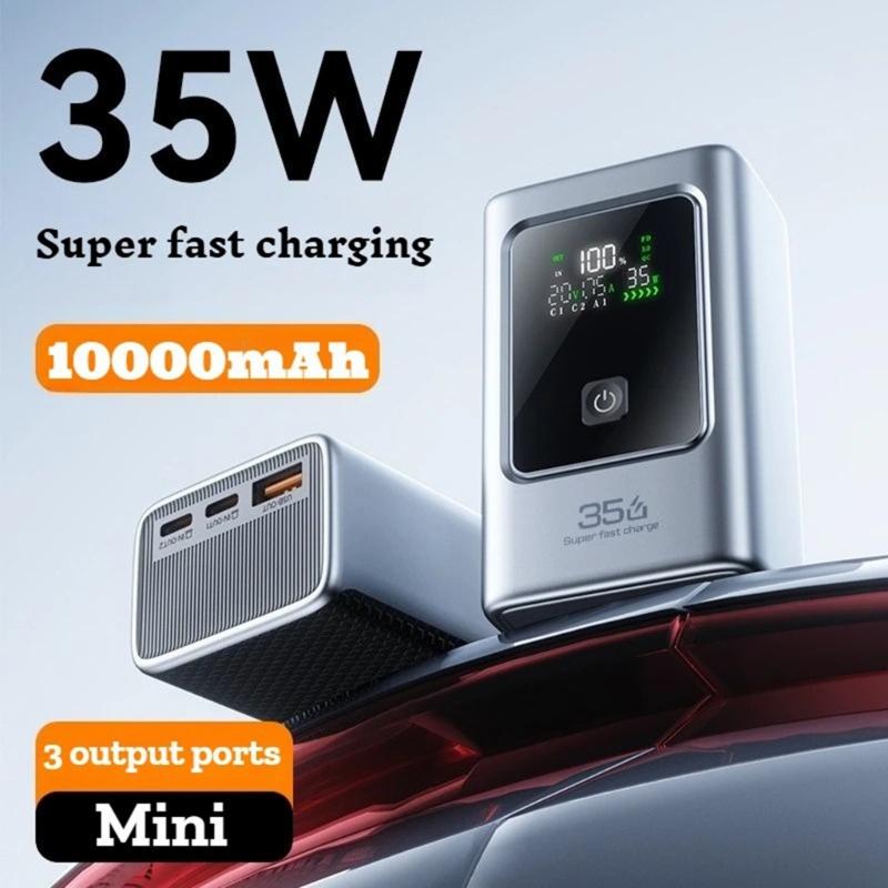 Custodia Portatile Power Bank da 35W a Ricarica Rapida con Due Prese Type-C e Controllo Automatico della Corrente per Elettronica