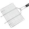 Detachable Stainless Steel BBQ Grill Net & Clamp