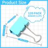 120 Pcs Small Binder Clips Assorted Colored, 0.75in/19mm Mini Binder Paper Clips, Paper Clamps for Office Supplies, Home, School,Business Document