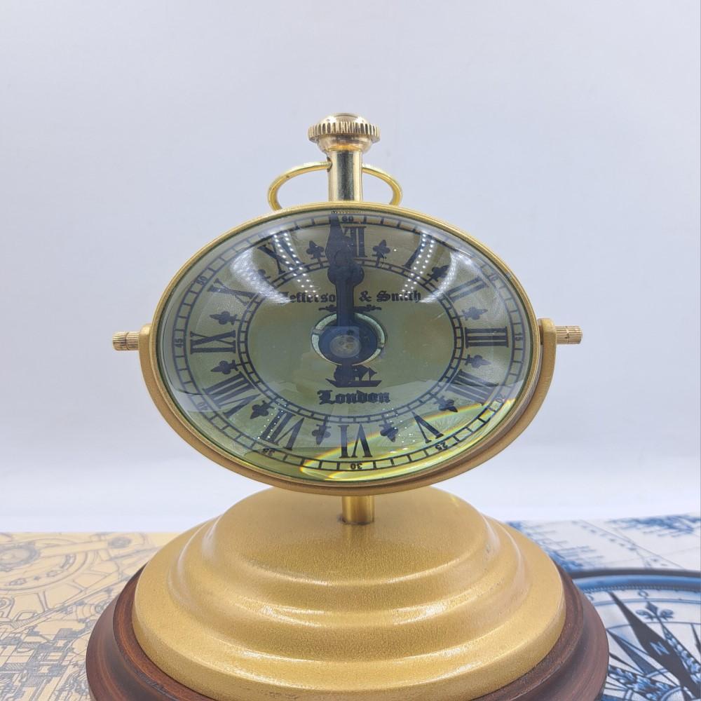 Nautical Table Clock Handmade Clock Antique Clock Metal Clock Table Top Clock