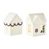 Christmas Mini Village House Figurine LED Lighted Winter Resin Town Cottage Tiny Desktop White House Ornament for Home Shelf Cabinet Table Decor