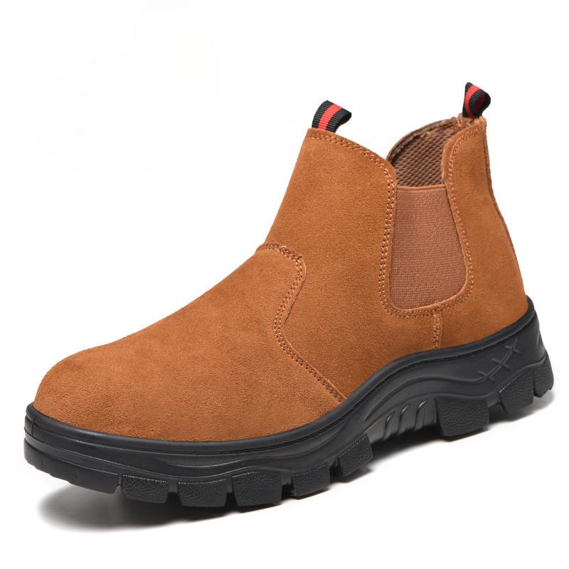 Labor Insurance Shoes, Smash-proof and Puncture-proof, Dust-proof Boots, One-pedal Safety Protection, Oil-resistant Shoes