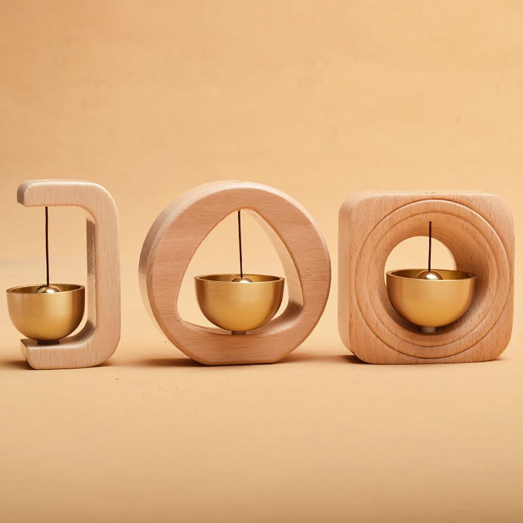 1 Stück Messing Dopamin Türklingel Holzglocke Eingang Haus Windspiel Japanischer Stil Einweihung Eingang Haus Anhänger Qualität