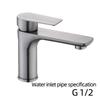 Gun Gray/Brushed Stainless Steel Faucet Washbasin Sink Hot and Cold Water Home Bathroom Kitchen Cabinet Washbasin