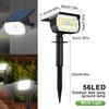 4PCS 72LED Solar Landscape Spotlights Solar Garden Lights Waterproof Solar Powered Fence Wall Lights Backyard Garage Yard