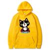 Autumn and winter cat cartoon printed hoodie classic style college style men's and women's pullovers daily fashion warm hoodie