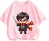 Summer Casual Crew Neck T Shirt Cute Cartoon Harry Potter Print Fashion Street Leisure Tops Kids Boys Girls 3 14 Years