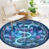 Anchor Round Area Rug,Carpet Rug for Living Room Bedroom Sofa Playroom Decor,Non Slip Floor Mat