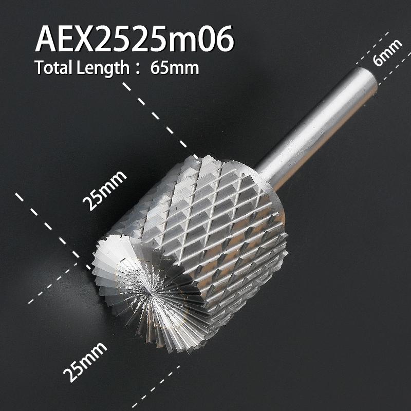 Rotační pilník z wolframové oceli 1ks štěrbina pro kuličky s čepelí na horní straně Válcová fréza ze slitiny karbidu Typ sloupce pro frézu 3-16 mm