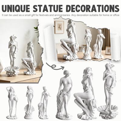 Nordic Minimalist Venus Goddess Statue Sculpture Decorative Figurine for Home Office Display Artistic Resin Craft Collectible Ornament