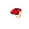 European and American jewelry retro translucent amber smudge ring geometric special-shaped resin design feeling ring woman