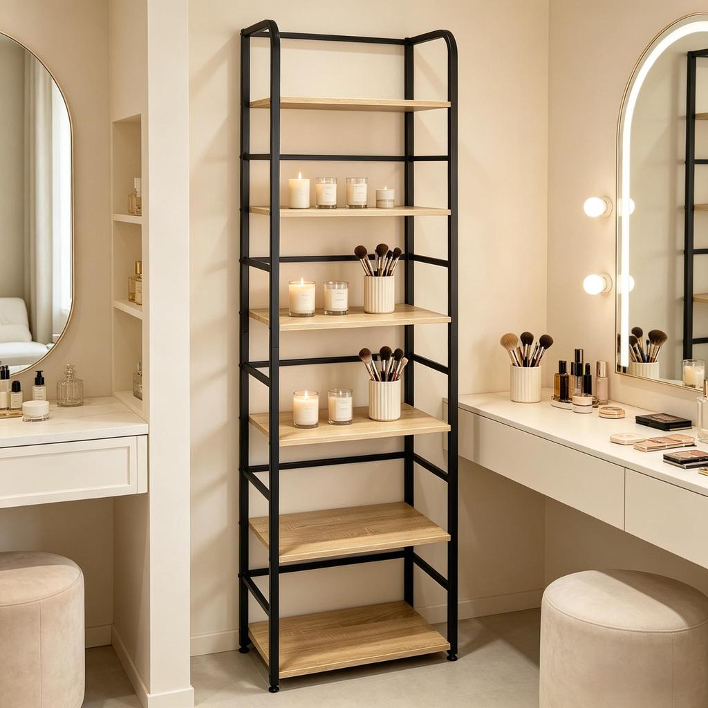 Chic Storage Shelf,Plant Display Shelf,Bookshelf with 6-Layer Shelf,Display Shelf