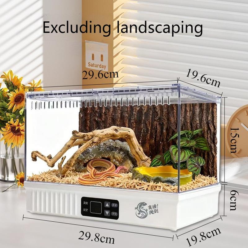 Thermal Reptile Terrarium Smart Temperature Control Breathable Reptile Breeding Cage Gecko Snake Breeding Box Reptile Pet House