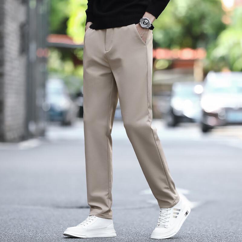Jeep Men's Business Casual Straight-Leg Trousers