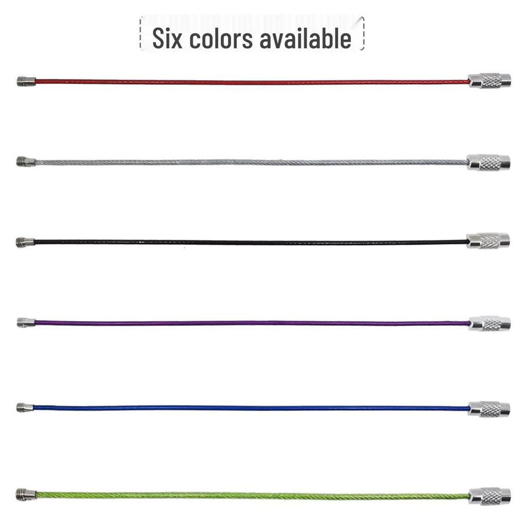 Rainbow Coated Steel Wire Keyring: Multi-Purpose Stainless Steel Snap Hook