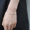 925 Sterling Silver 8-Inches Star Beaded Bracelet for Women, Fashion Charm, and Wedding Jewelry