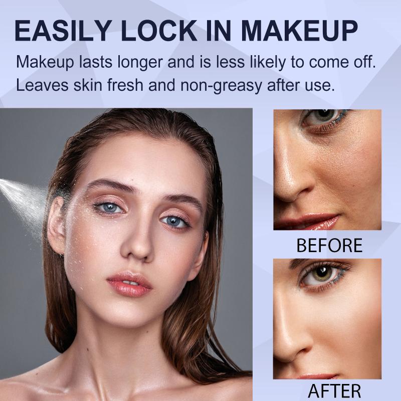Waterproof Makeup Setting Spray For Sensitive Skin Oil Control Formula Fast Film With Light Texture