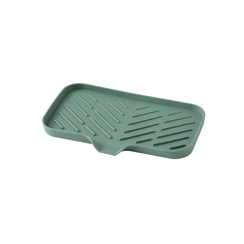 Silicone Sink Tray for Soap and Sponge Storage with Drainage System