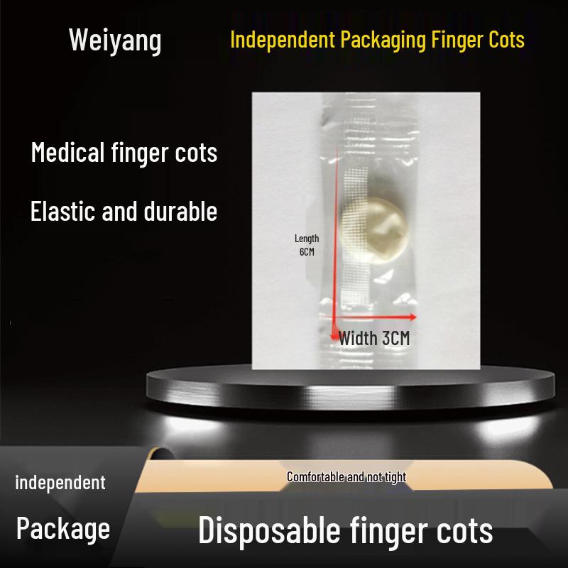 

Weiyang Одноразовые резиновые смотровые напальчники - Защищают пальцы и раны на руках