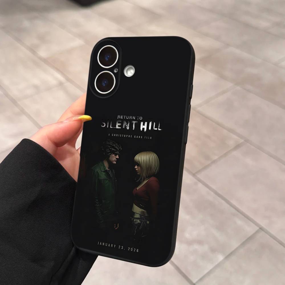 Horror Games S-Silent H-Hill Phone Case For IPhone 17 16 15 14 13 12 11 Pro Max Plus Mini Silicone Black Cover