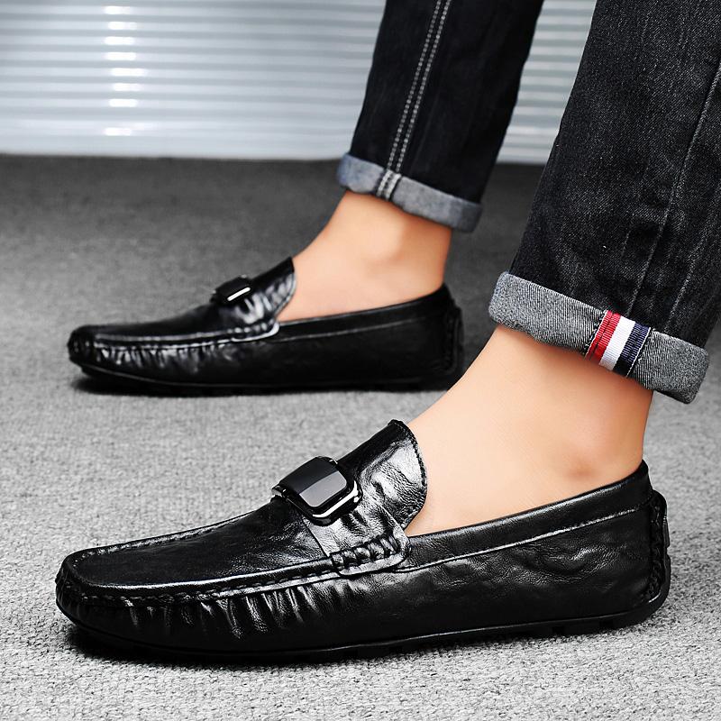 Spring Autumn Men'S Soft Sole Loafers Classic Male Casual Leather Shoes Handmade Male Moccasins Top Quality Male Driving Footwea