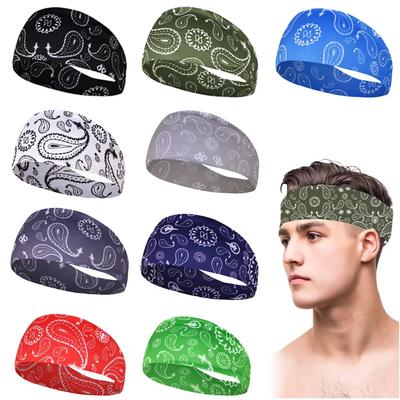 Sport-Stirnband für Herren und Damen, elastisches Sport-Schweißband, Bonbonfarben, atmungsaktiv, für Fitness, Fitnessstudio, Laufen, Tennis, Kopftuch, Yoga, Haarbänder