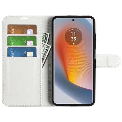 Etui na Motorola Edge 50 Fusion 5G Skórzany pokrowiec na telefon z teksturą liczi z portfelem