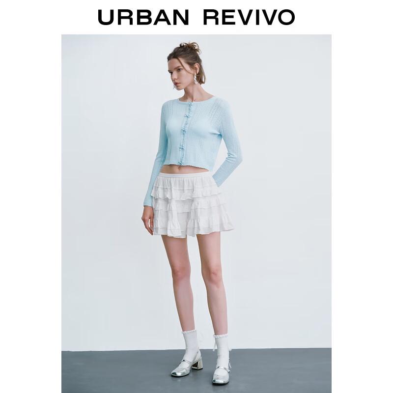 UR Women's Sweet Bowknot Openwork Slim-fit Knitted Cardigan